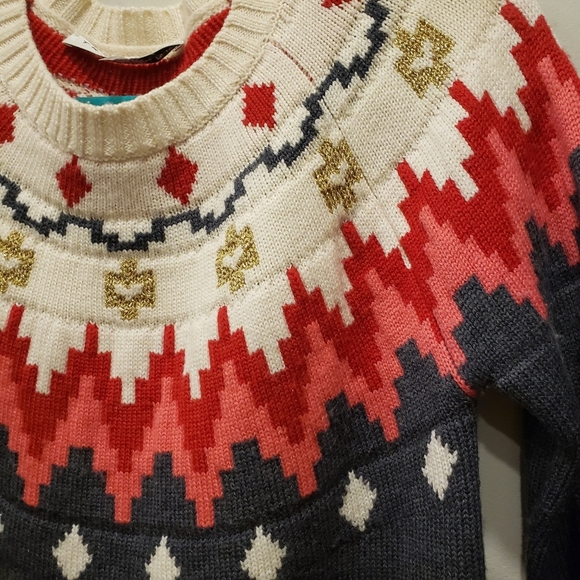 Trina Turk Veneto Wool Crew Neck Holiday Sweater - S - Picture 4 of 8